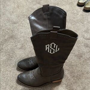 Brown Heeled Boots